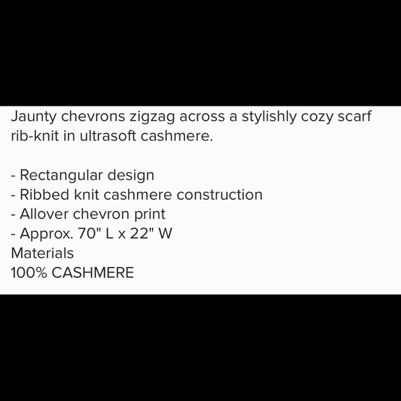 NWT Halogen Cashmere Chevron Scarf - Picture 3 of 3